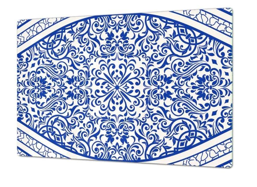 Stove Top Cover - Spanish Mosaic Glass | Noodle Board | Gas & Electric Cook Top Cover - Festive Fit Home