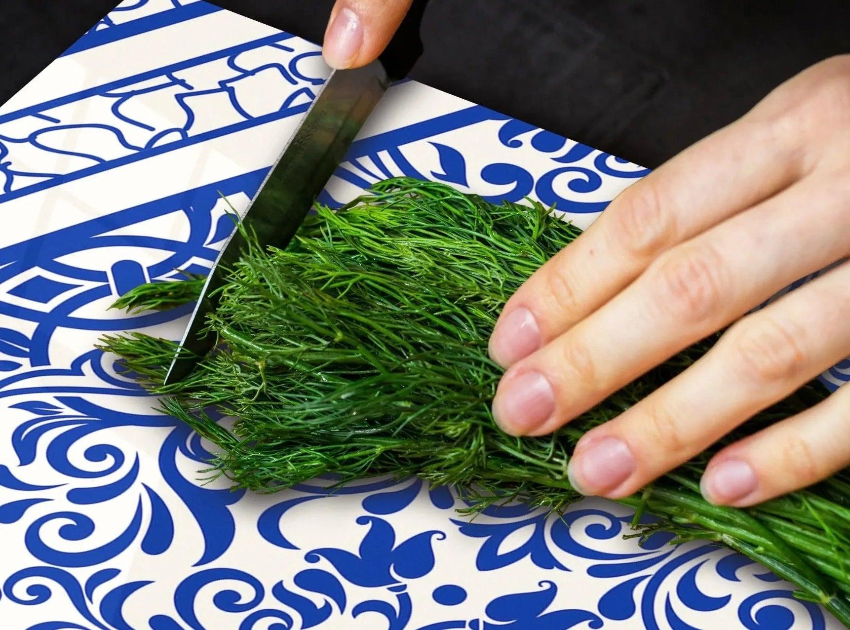 Stove Top Cover - Spanish Mosaic Glass | Noodle Board | Gas & Electric Cook Top Cover - Festive Fit Home