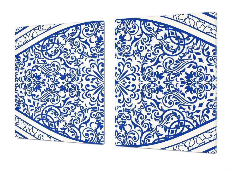 Stove Top Cover - Spanish Mosaic Glass | Noodle Board | Gas & Electric Cook Top Cover - Festive Fit Home