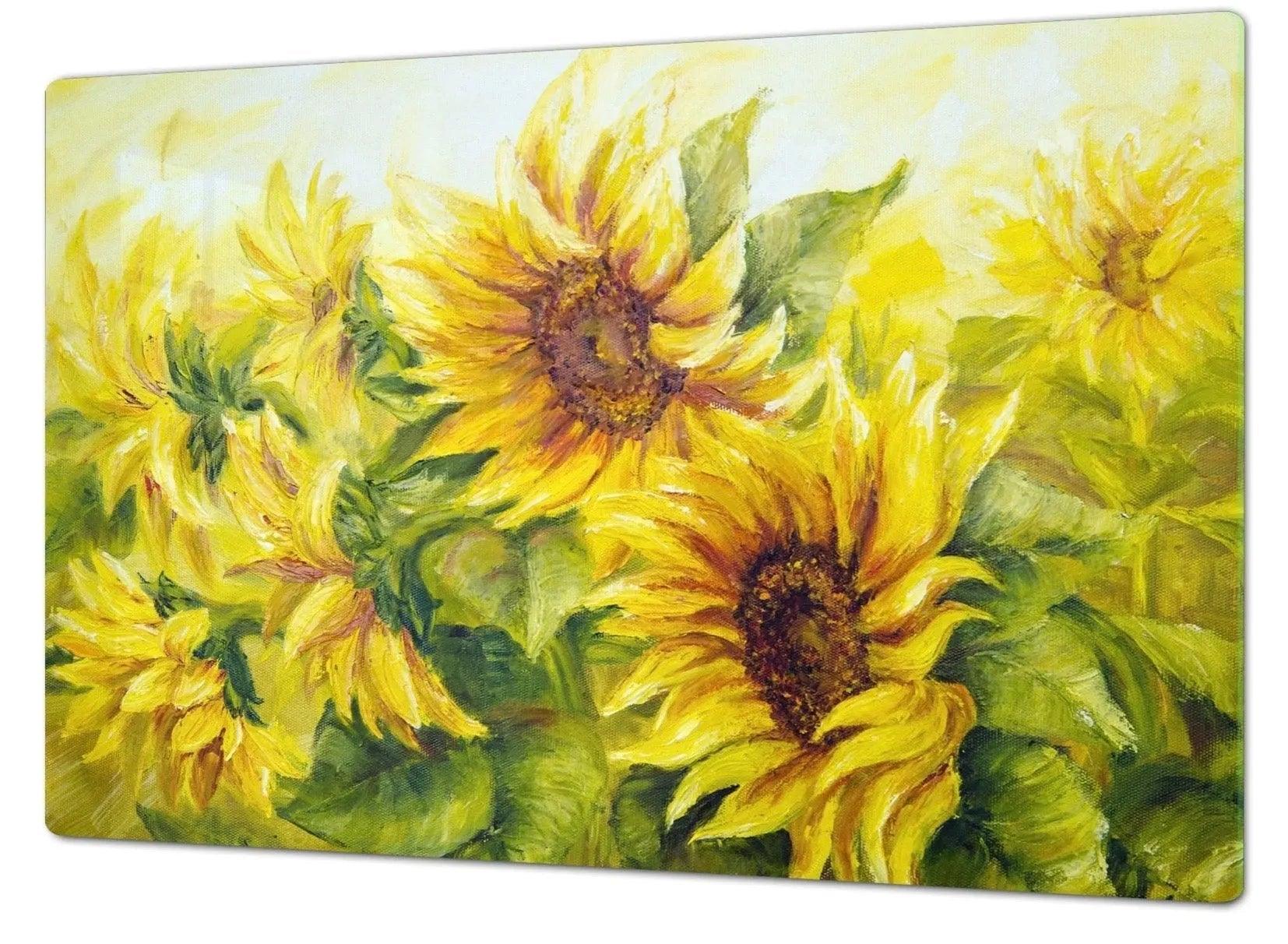 Stove Top Cover - Sunflowers | Gas & Induction Electric Cook Top Cover | Burner Cover - Festive Fit Home
