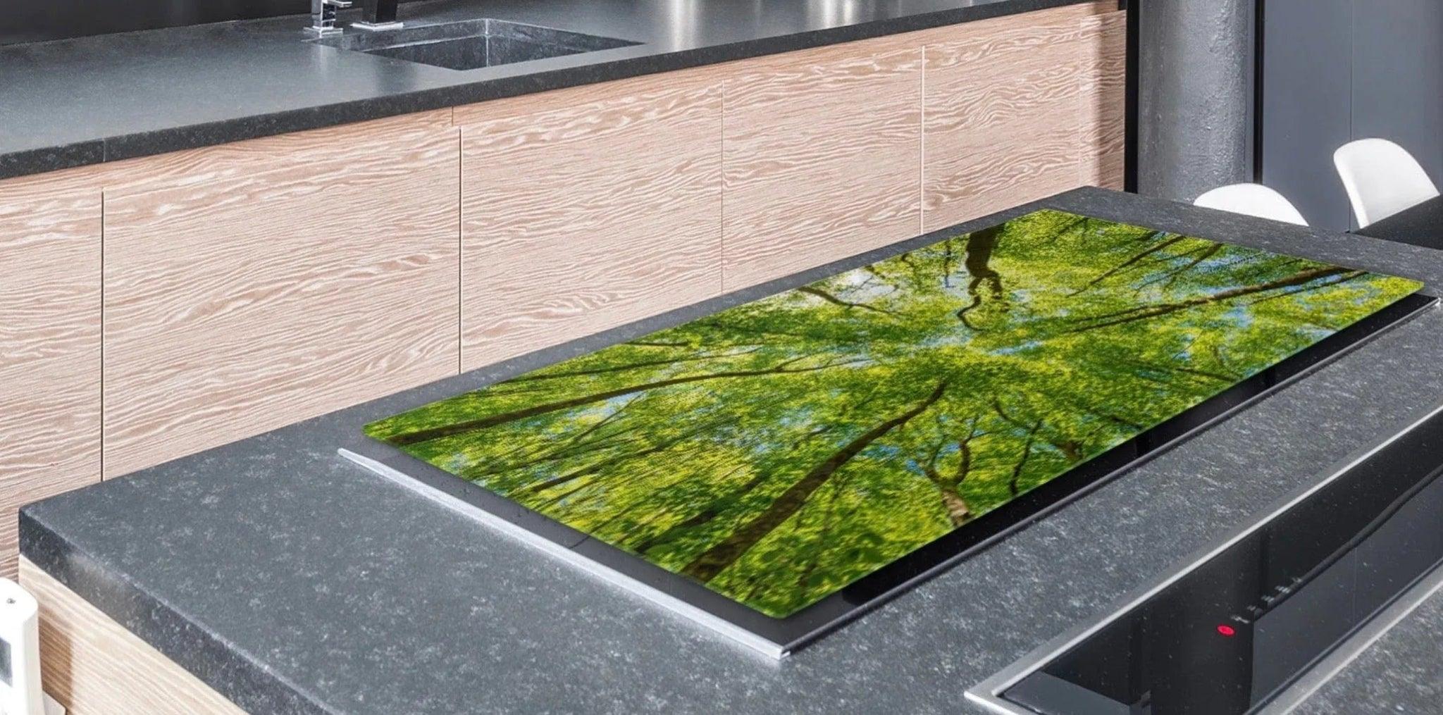 Stove Top Cover - Tall Trees | Noodle Board | Gas & Electric Cook Top Cover - Festive Fit Home