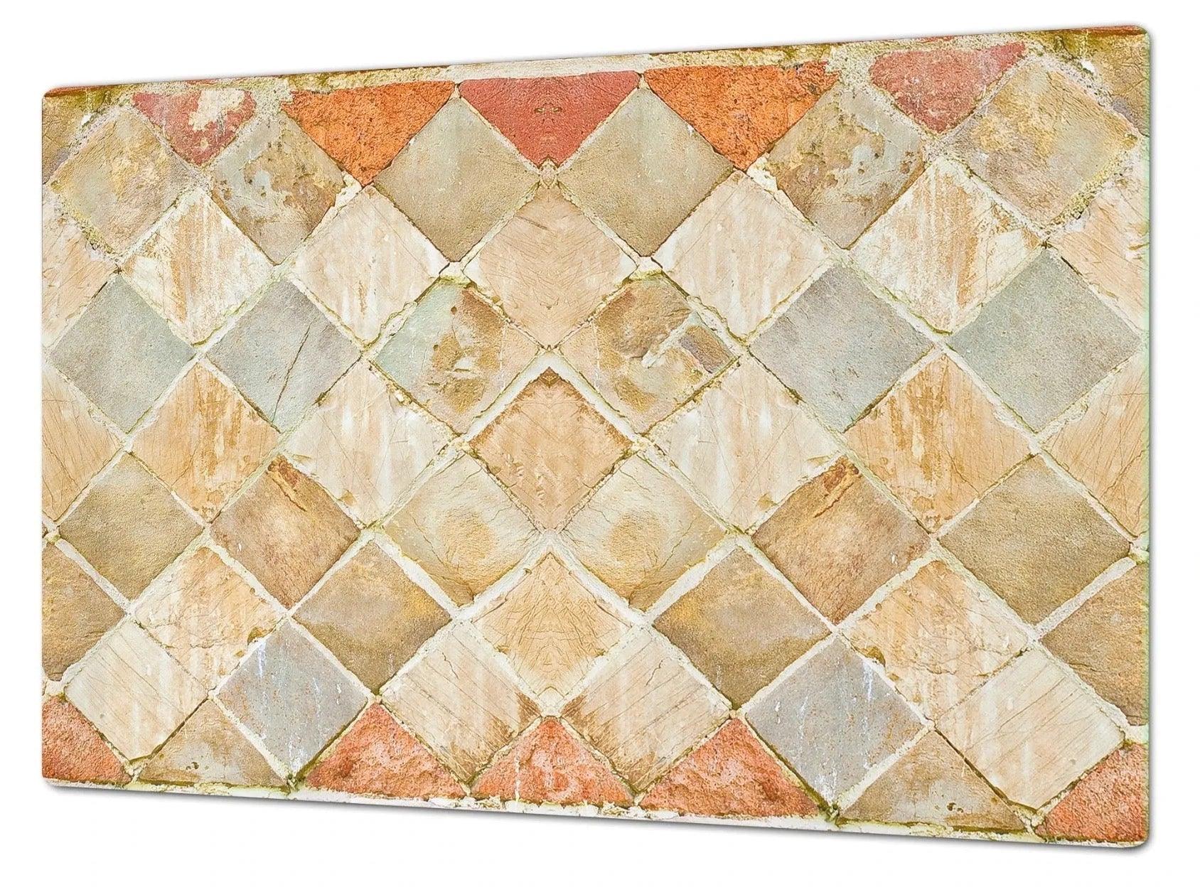 Stove Top Cover - Travertine Tumbled Tile | Gas & Electric Cook Top Cover | Noodle Board - Festive Fit Home