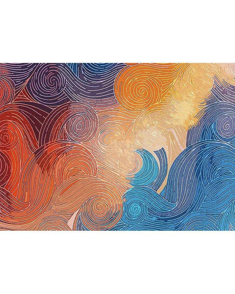 Stove Top Cover - Vibrant Winds | Gas & Induction Electric Cook Top Cover | Noodle Board - Festive Fit Home