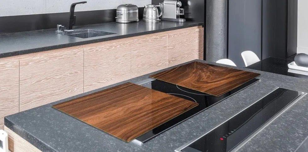 Stove Top Cover - Wood Grain | Burner Cover | Noodle Board - Festive Fit Home