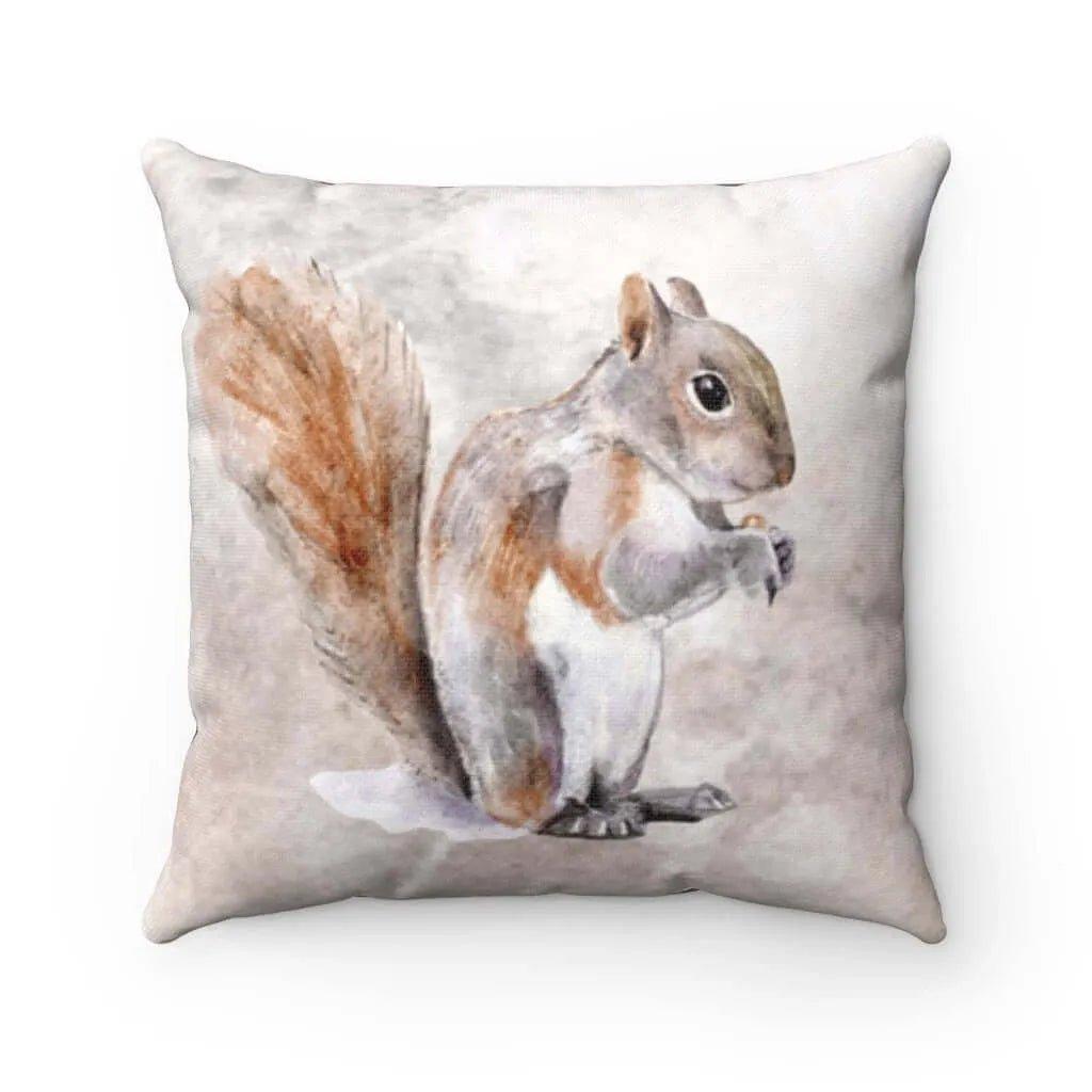 Winter Throw Pillow Cover - Squirrel - Festive Fit Home