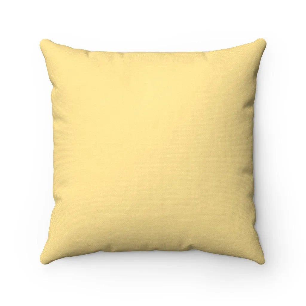 Yellow Floral "Happy Easter" Throw Pillow Cover - Festive Fit Home