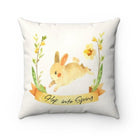 Yellow Floral Hop Into Spring Throw Pillow Cover - Festive Fit Home