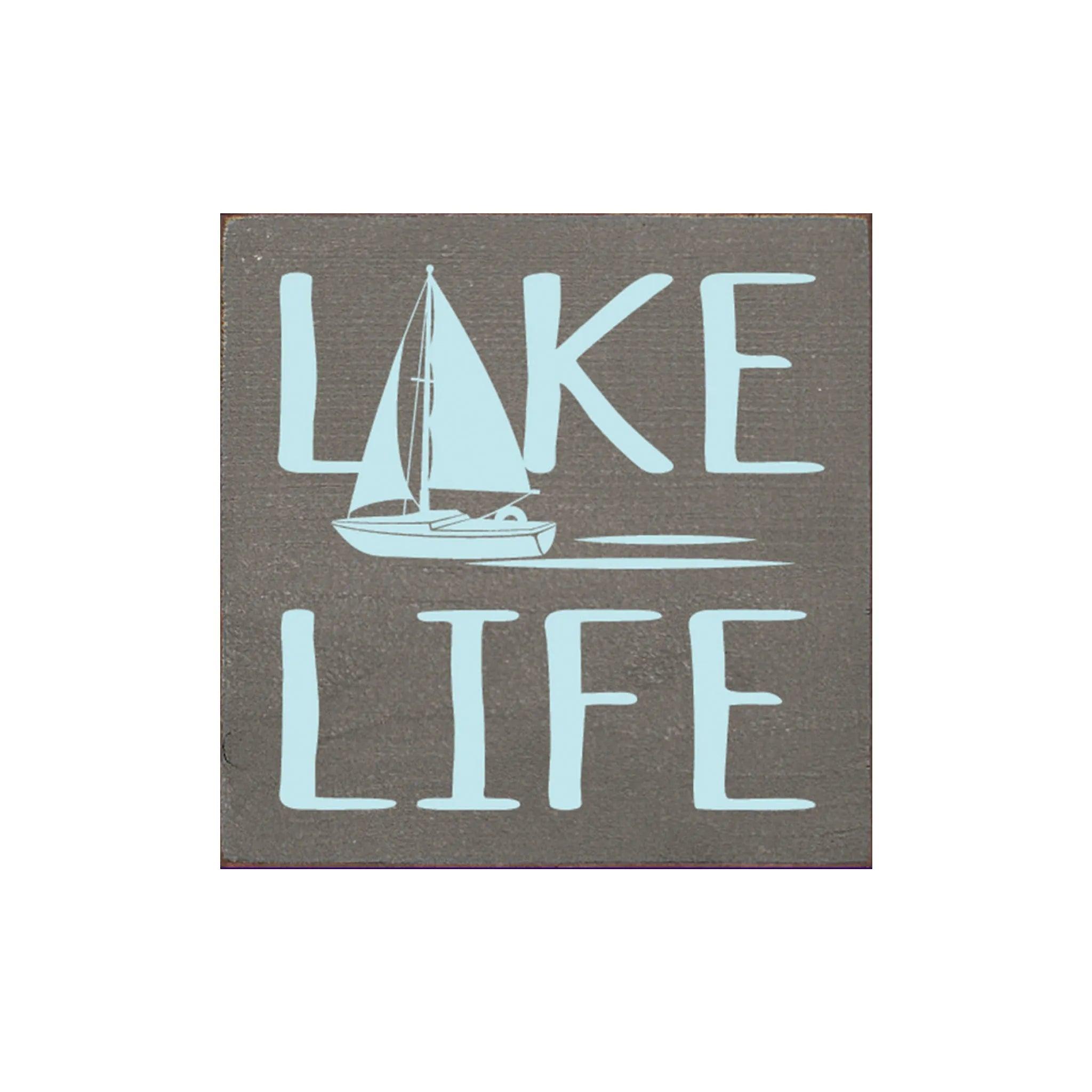 Lake Life Wood Sign - 7"x7" - Festive Fit Home