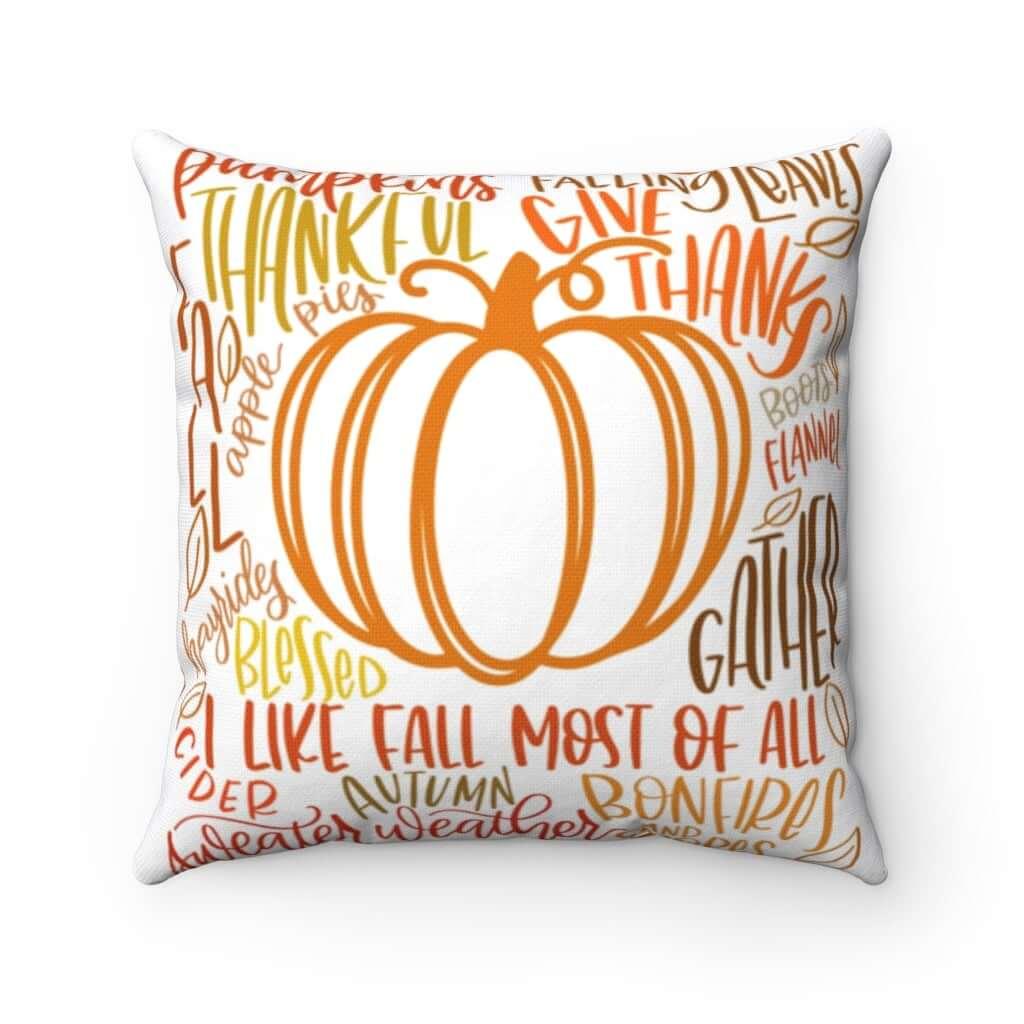 Lyrical Pumpkin Throw Pillow Cover - Festive Fit Home