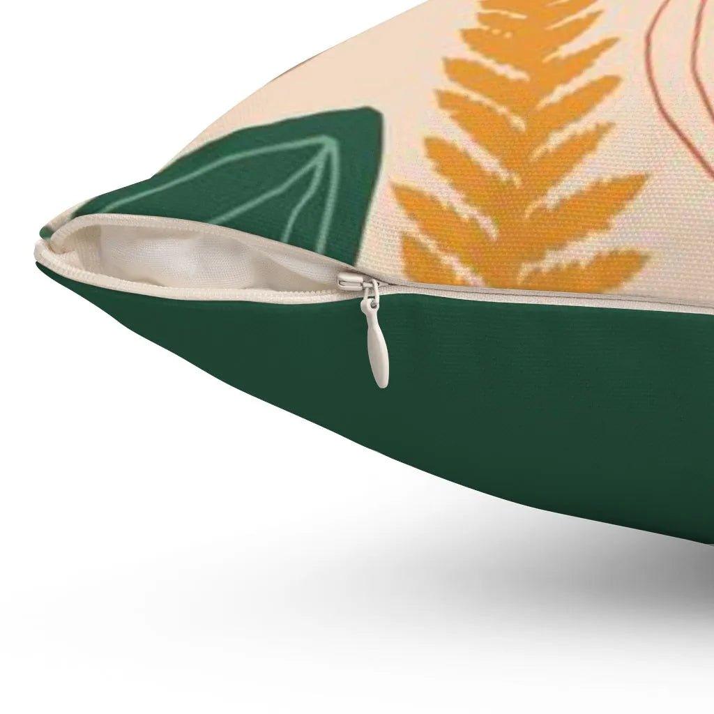 Modern Fern Throw Pillow Cover - Natural - Festive Fit Home