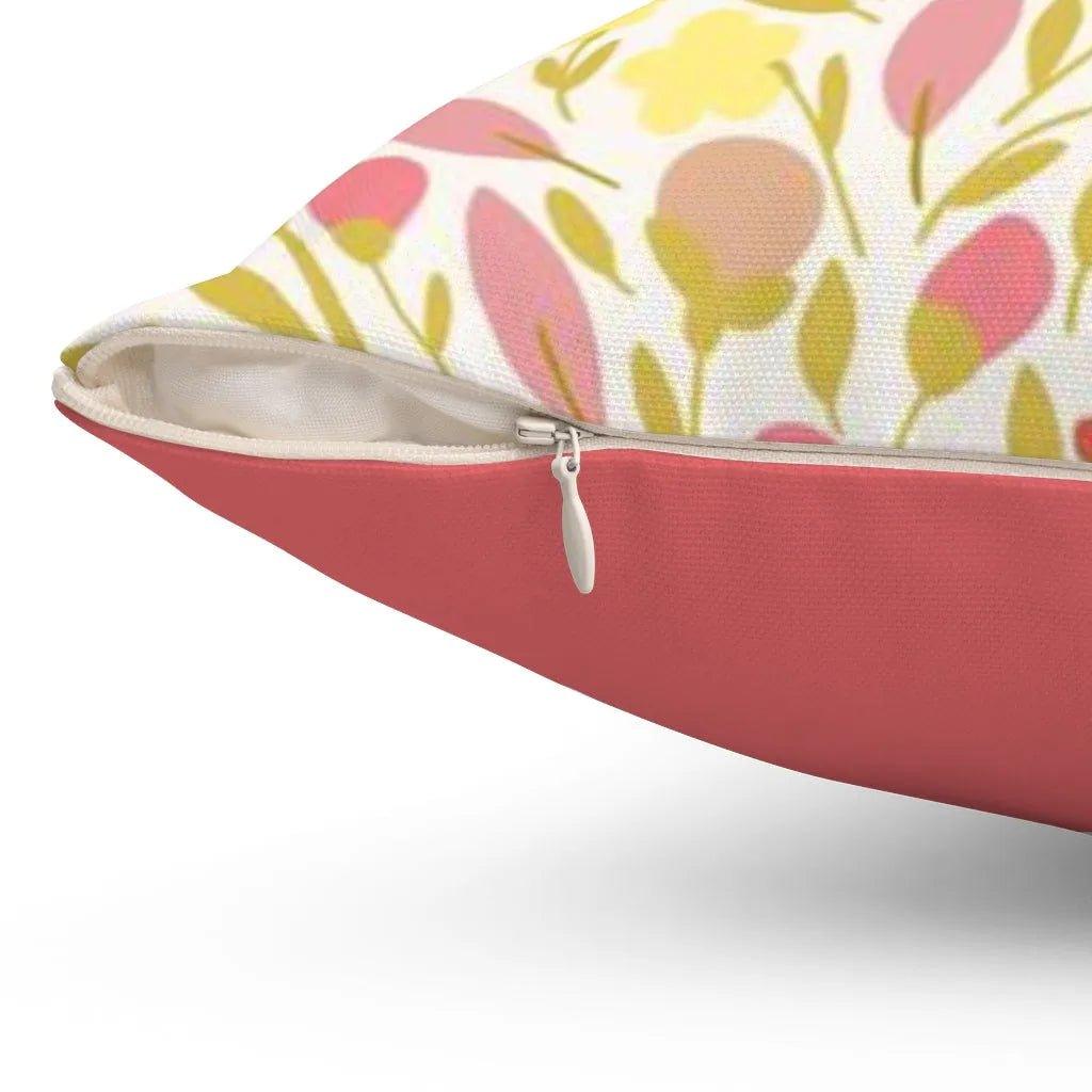 Pink Floral Throw Pillow Cover - Festive Fit Home