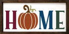Pumpkin "HOME" Modern Farmhouse Wood Sign - 12"x24" - Festive Fit Home