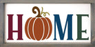 Pumpkin "HOME" Modern Farmhouse Wood Sign - 12"x24" - Festive Fit Home