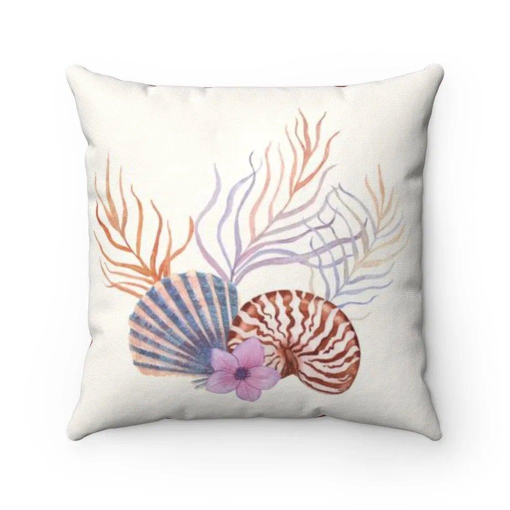 Sea Life Throw Pillow Cover - Shells - Festive Fit Home
