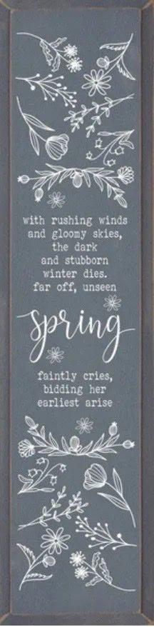 Spring Poem Large Wood Sign - 9"x36" - Festive Fit Home