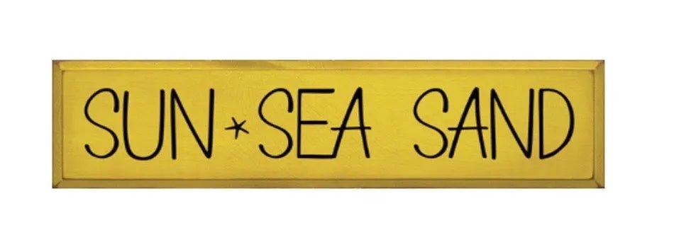 Sun Sea Sand Summer Wood Sign - 9"x36" - Festive Fit Home