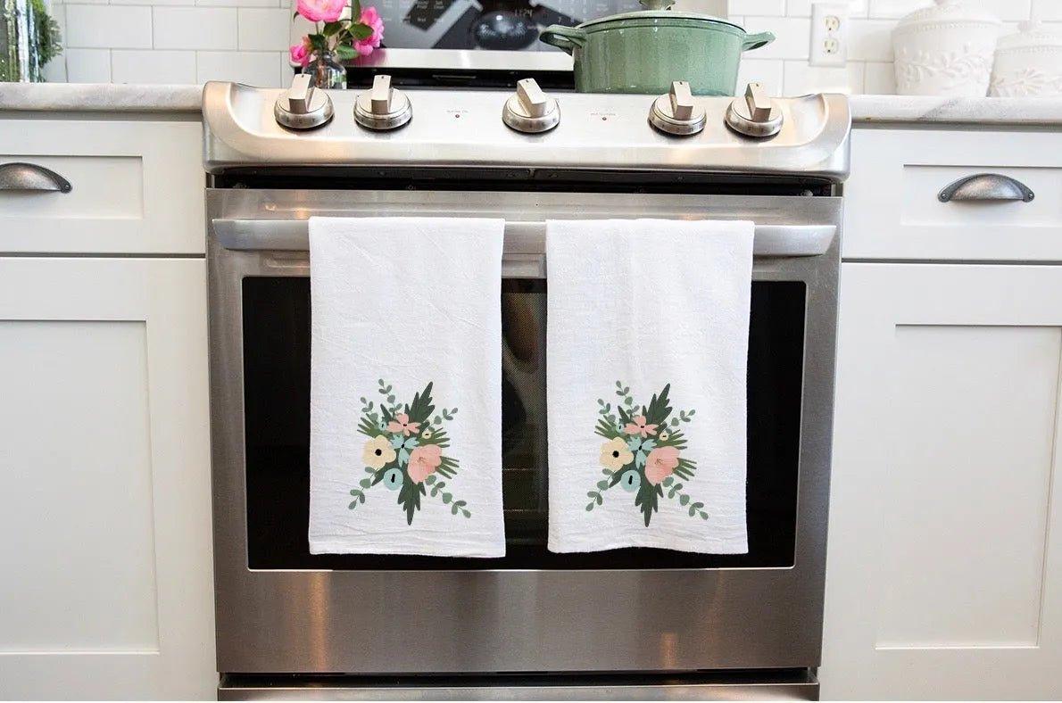 Tropical Bouquet Tea Towels (Set of 2) - Festive Fit Home