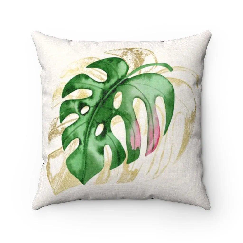 Tropical Leaves Throw Pillow Cover - Festive Fit Home
