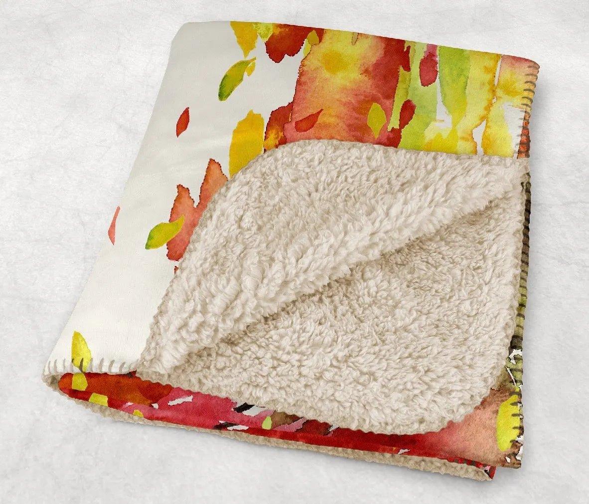 Vibrant Autumn Tree Fall Throw Blanket - 60" x 80" - Festive Fit Home