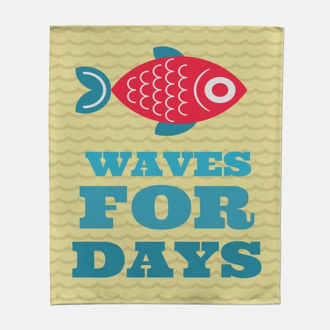 Waves for Days Sweatshirt Blanket - 50" x 60" - Festive Fit Home