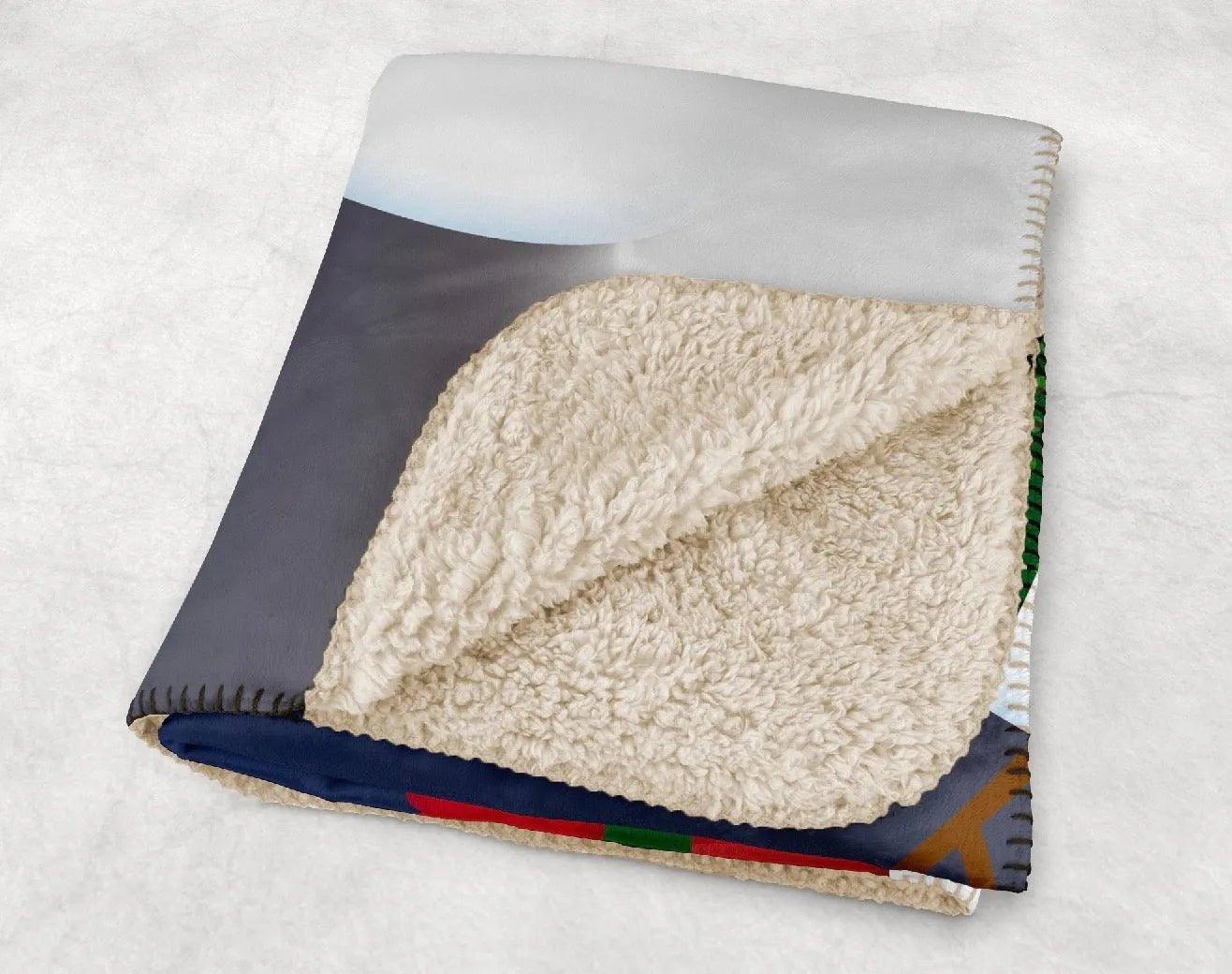 Winter Snowman Sherpa Blanket - 60"x80" - Festive Fit Home