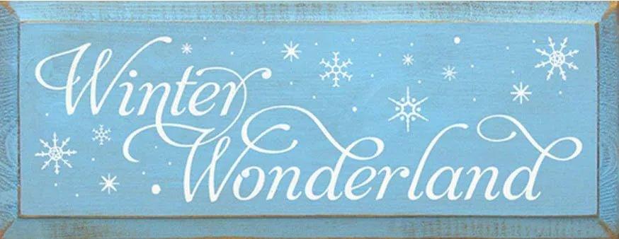 Winter Wonderland Wood Christmas Sign - 7"x18" - Festive Fit Home