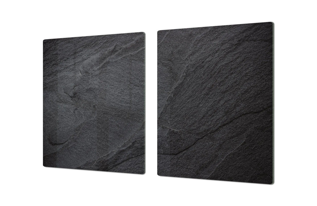 Tempered Glass Stove Top Range Cover - Black Slate | Induction Top