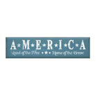 America Large Wood Farmhouse Sign - 9"x36" - Festive Fit Home