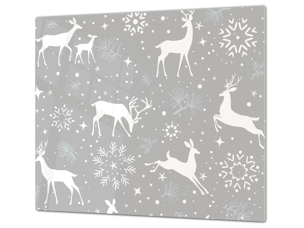 Christmas Charcuterie Board - Reindeer Pattern Holiday Serving Tray & Platter - Festive Fit Home