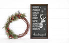 Christmas Framed Wood Sign - Reindeer Squad - 12"x24" - Festive Fit Home