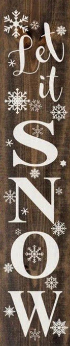 Christmas Porch Sign - Let it Snow 10"x48" - Festive Fit Home