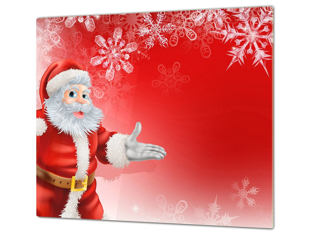 Christmas Serving Platter - Happy Santa Holiday Party Tray - Festive Fit Home