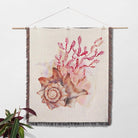Conch Shell and Coral Woven Blanket and Tapestry - Festive Fit Home