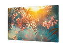 Cook Top Cover - Morning Blooms | Gas and Electric Burner Cover | Noodle Board - Festive Fit Home