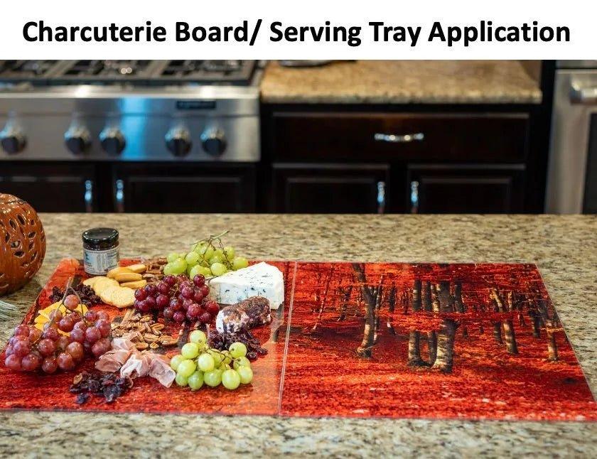 Cooktop Cover - Autumn Trees | Gas and Electric Cook Top Cover | Charcuterie Board - Festive Fit Home