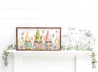 Easter Art - Gnomes - Large Framed Wood Sign - 12"x24" - Festive Fit Home
