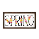 Floral "Spring" Framed Wood Sign - 12"x24" - Festive Fit Home