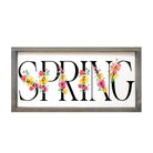 Floral "Spring" Framed Wood Sign - 12"x24" - Festive Fit Home