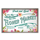 Fresh Flower Market Large Framed Wood Sign - 24"x36" - Festive Fit Home