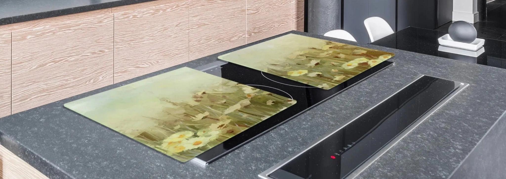 Gas & Electric Burner Cover - Daisy Meadows | Noodle Board | Stove Top Cover - Festive Fit Home