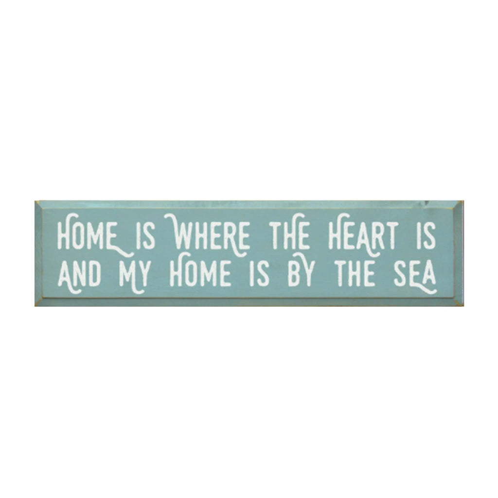 Home is by the Sea Wood Sign - 9"x36" - Festive Fit Home
