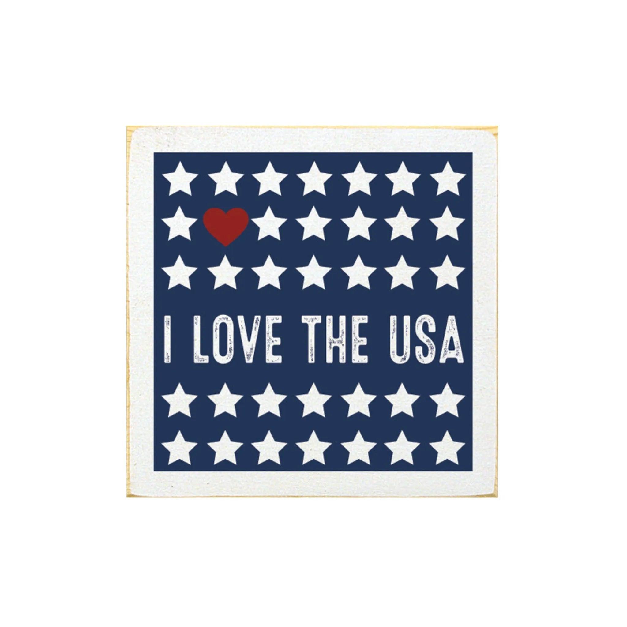 I love the USA Americana Wood Sign - 7"x7" - Festive Fit Home