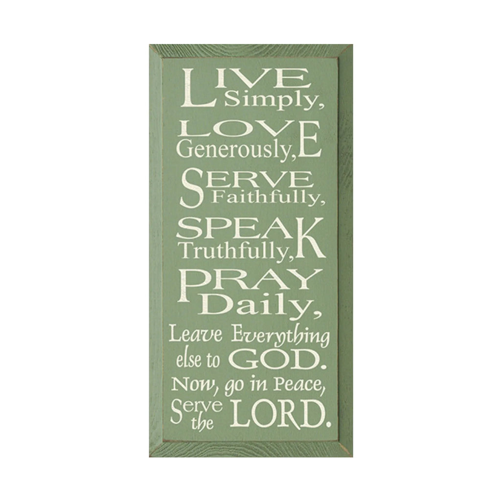 Live Simply, Love Generously Wood Sign - 9"x18" - Festive Fit Home