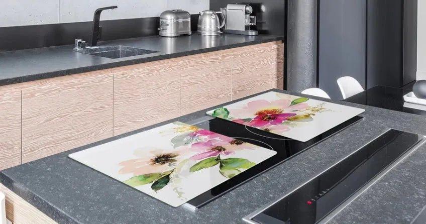 Noodle Board - Pink Bouquet | Gas and Electric Stove Top Cover | Burner Cover - Festive Fit Home