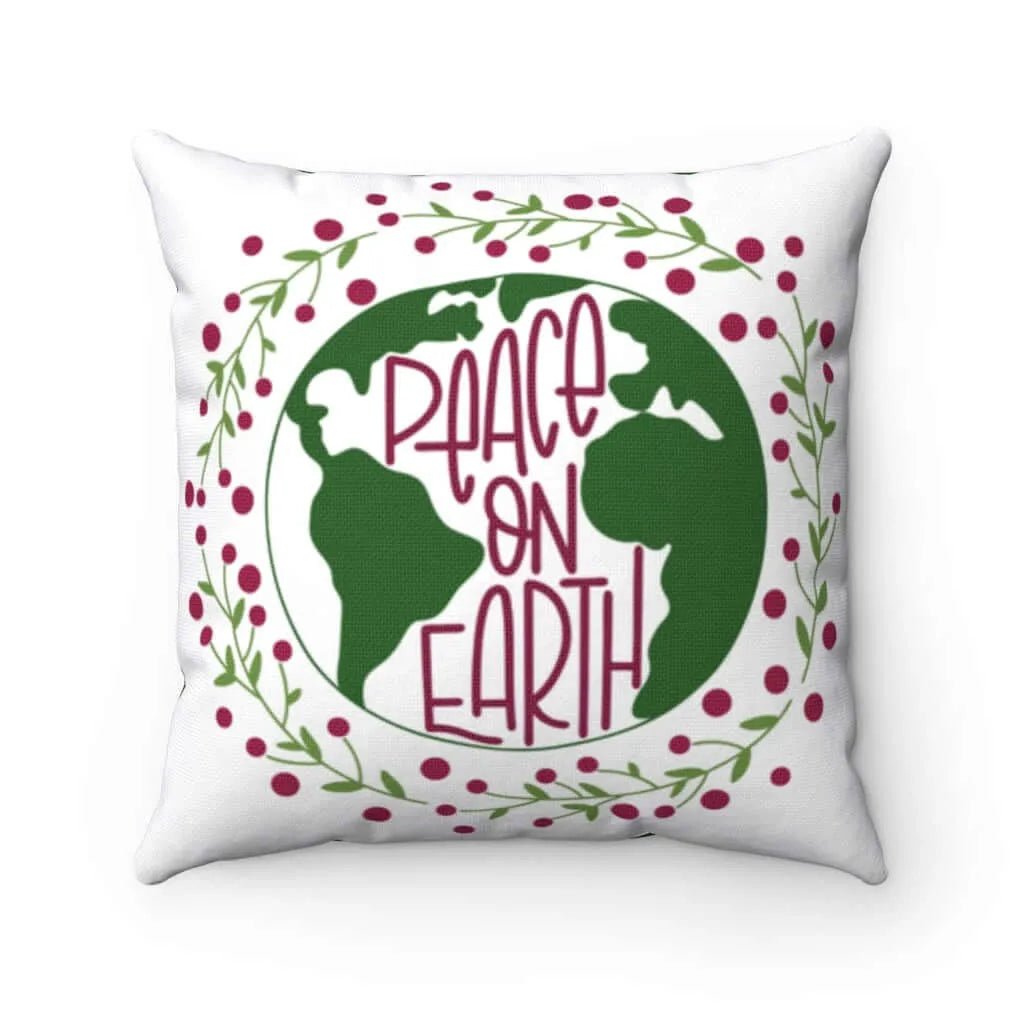 Peace on Earth Throw Pillow Cover - Festive Fit Home