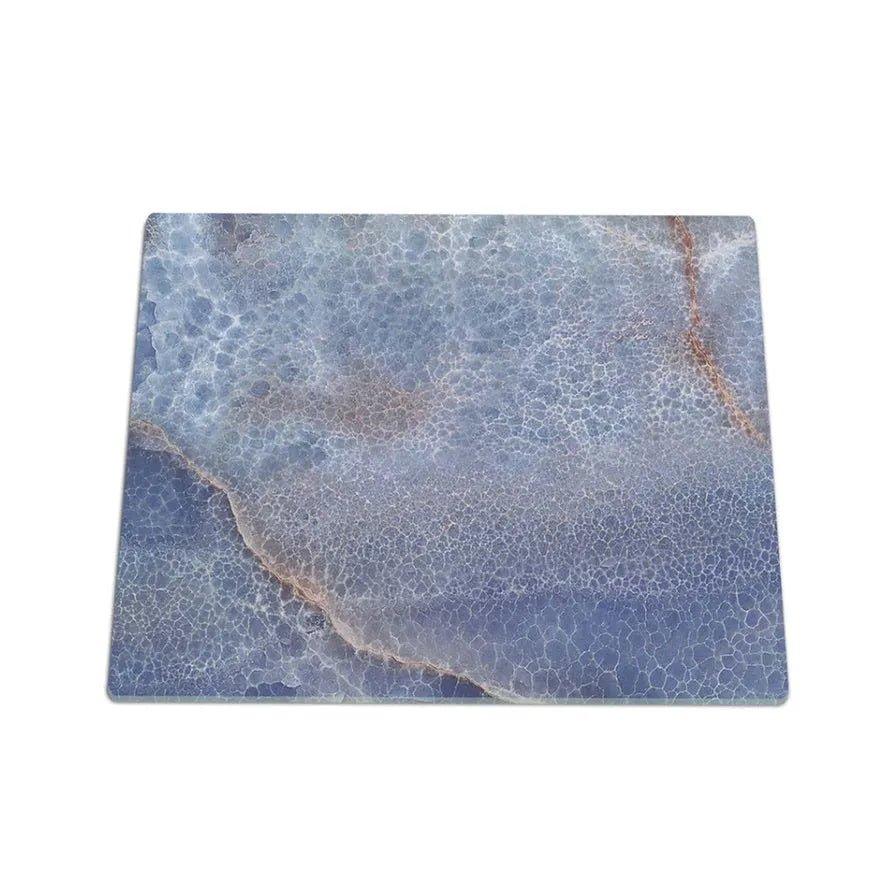RV Small Stove Top Cover & Cutting Board - Blue Dot Marble Style - Festive Fit Home