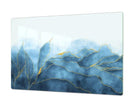 Stove Cover - Modern Blue Leaves | Gas & Induction Cook Top Cover | Burner Cover - Festive Fit Home