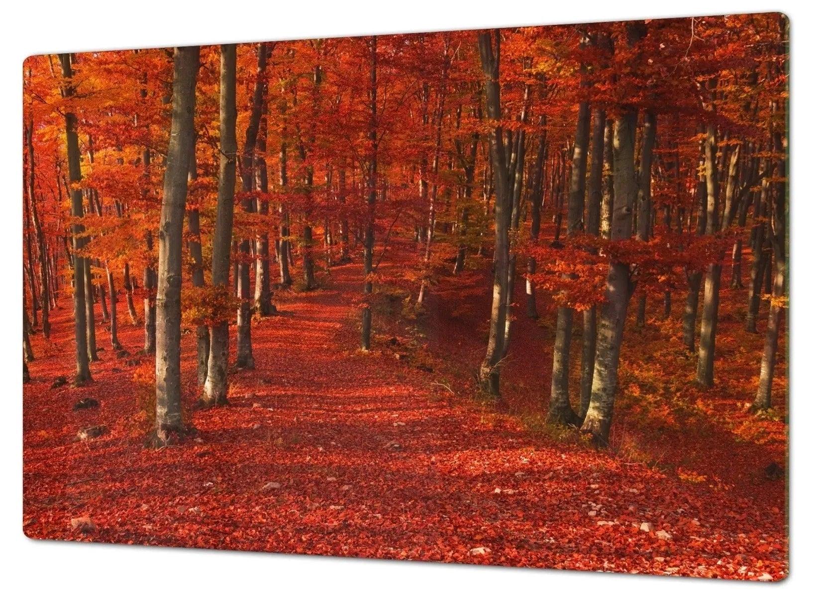 Stove Cover - Red Forest | Noodle Board | Gas and Electric Cook Top Cover | Charcuterie Board - Festive Fit Home