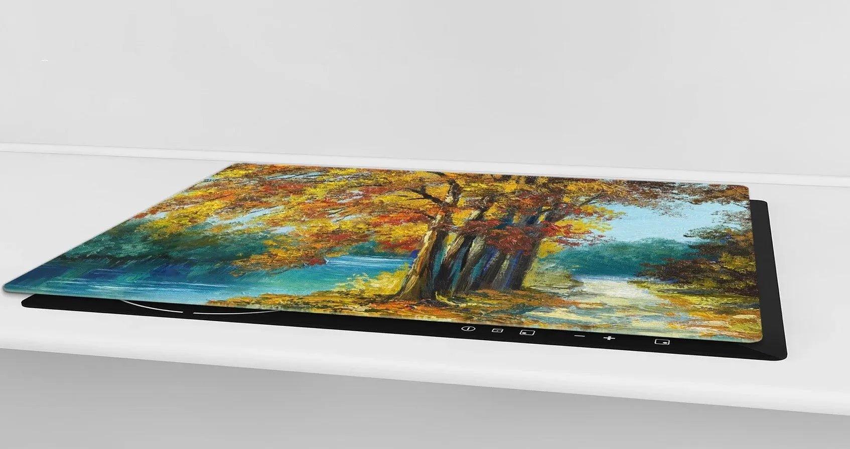Stove Top Cover - Autumn Lake | Gas and Induction Cook Top Cover | Charcuterie Board - Festive Fit Home
