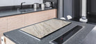 Stove Top Cover - Beige Marble Style | Gas & Electric Cook Top Cover | Noodle Board - Festive Fit Home